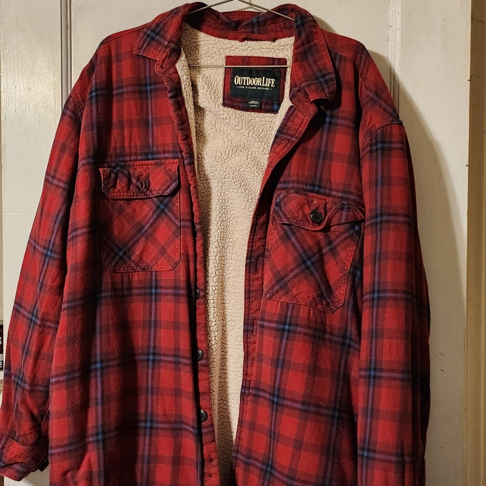 Fleece Flannel Jacket by Outdoor Life.